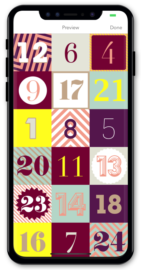 Advent App on an iPhone